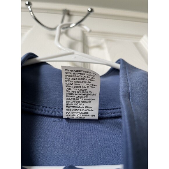 All in Motion Blue Crop Airy Sleek Full Zip Jacket Super Soft Women’s Pockets XL - Picture 4 of 8